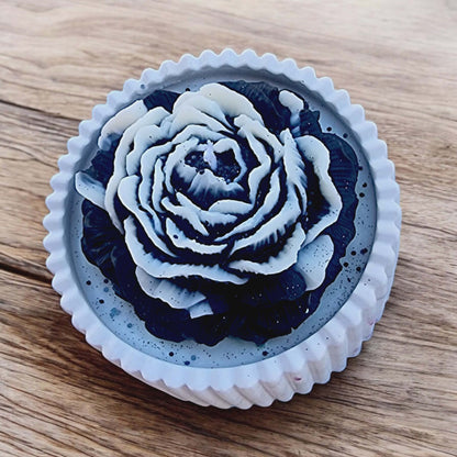 Black & White Peony Soy Candle