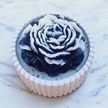 Black & White Peony Soy Candle