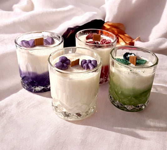 Κερί Σόγιας Σε Ποτήρι - Φρούτωδη Αρώματα 180g