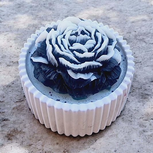 Black & White Peony Soy Candle