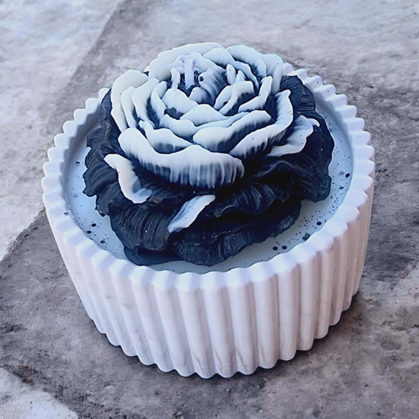 Black & White Peony Soy Candle