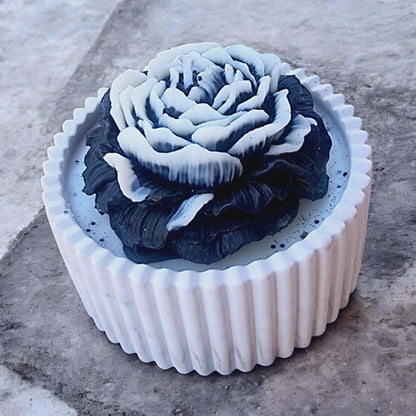 Black & White Peony Soy Candle
