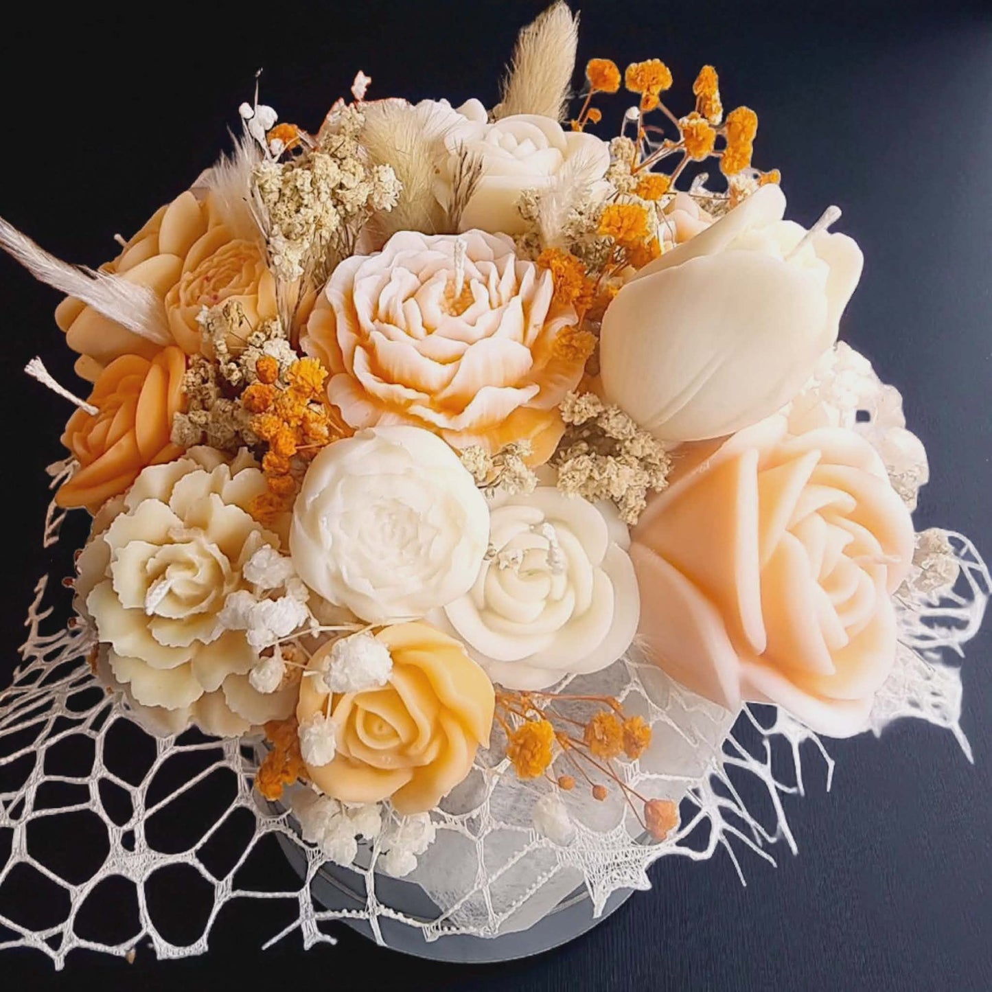 Orange Wax Flower Bouquet