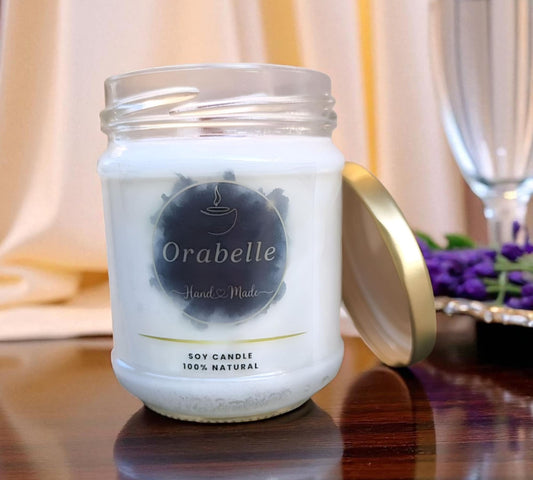 Κερί Σόγιας σε Γυάλινο Βαζάκι με Μεταλλικό Καπάκι –  Μυστηριώδη & Εκλεπτυσμένα Αρώματα (130γρ)