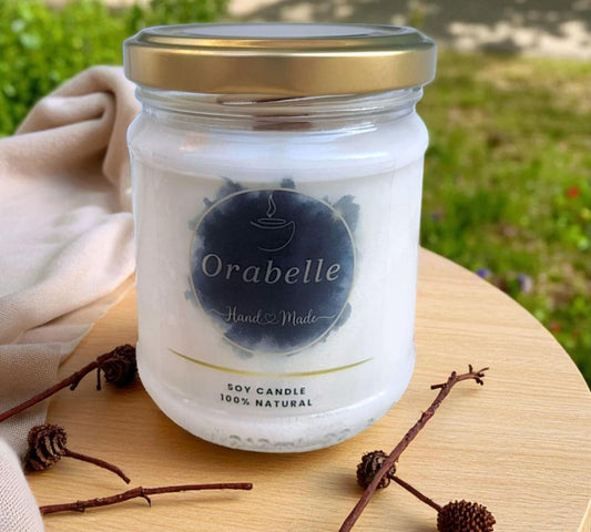 Κερί Σόγιας σε Γυάλινο Βαζάκι με Μεταλλικό Καπάκι – Ξυλώδη & Γήινα Αρώματα (130γρ)