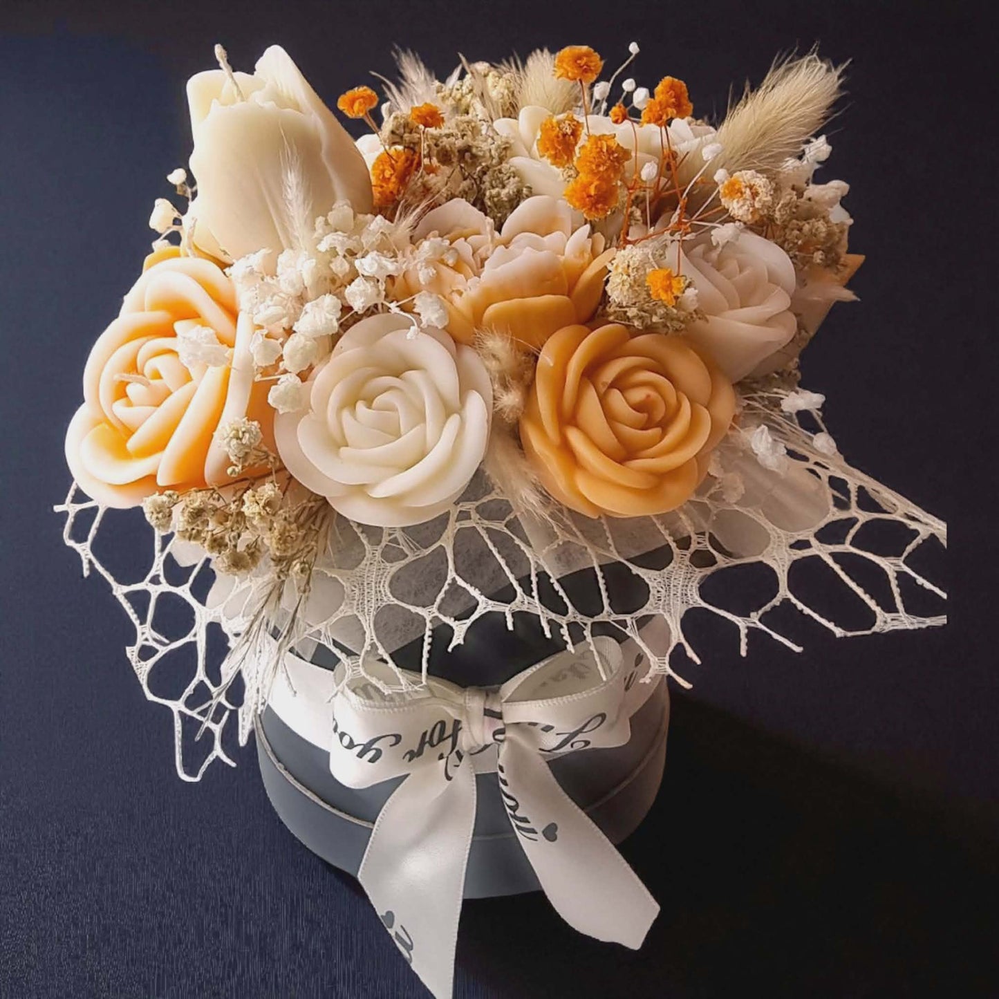 Orange Wax Flower Bouquet